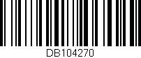 Código de barras (EAN, GTIN, SKU, ISBN): 'DB104270'