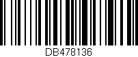 Código de barras (EAN, GTIN, SKU, ISBN): 'DB478136'