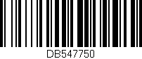Código de barras (EAN, GTIN, SKU, ISBN): 'DB547750'