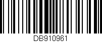 Código de barras (EAN, GTIN, SKU, ISBN): 'DB910961'
