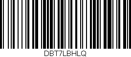 Código de barras (EAN, GTIN, SKU, ISBN): 'DBT7LBHLQ'