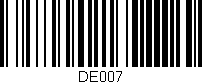 Código de barras (EAN, GTIN, SKU, ISBN): 'DE007'