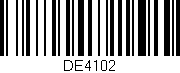 Código de barras (EAN, GTIN, SKU, ISBN): 'DE4102'