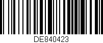 Código de barras (EAN, GTIN, SKU, ISBN): 'DE840423'