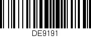 Código de barras (EAN, GTIN, SKU, ISBN): 'DE9191'