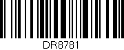 Código de barras (EAN, GTIN, SKU, ISBN): 'DR8781'