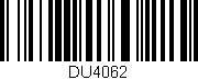 Código de barras (EAN, GTIN, SKU, ISBN): 'DU4062'