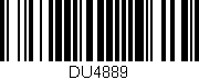 Código de barras (EAN, GTIN, SKU, ISBN): 'DU4889'