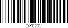 Código de barras (EAN, GTIN, SKU, ISBN): 'DX820V'