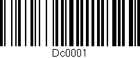 Código de barras (EAN, GTIN, SKU, ISBN): 'Dc0001'