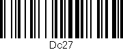 Código de barras (EAN, GTIN, SKU, ISBN): 'Dc27'