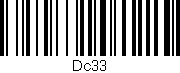 Código de barras (EAN, GTIN, SKU, ISBN): 'Dc33'