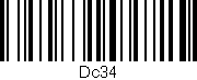 Código de barras (EAN, GTIN, SKU, ISBN): 'Dc34'