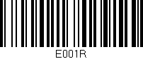 Código de barras (EAN, GTIN, SKU, ISBN): 'E001R'