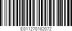 Código de barras (EAN, GTIN, SKU, ISBN): 'E011270182072'