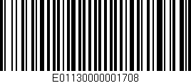 Código de barras (EAN, GTIN, SKU, ISBN): 'E01130000001708'