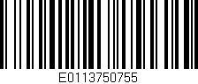 Código de barras (EAN, GTIN, SKU, ISBN): 'E0113750755'