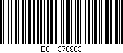 Código de barras (EAN, GTIN, SKU, ISBN): 'E011378983'