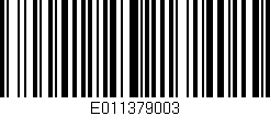 Código de barras (EAN, GTIN, SKU, ISBN): 'E011379003'