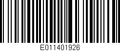 Código de barras (EAN, GTIN, SKU, ISBN): 'E011401926'