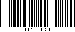 Código de barras (EAN, GTIN, SKU, ISBN): 'E011401930'