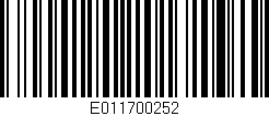 Código de barras (EAN, GTIN, SKU, ISBN): 'E011700252'