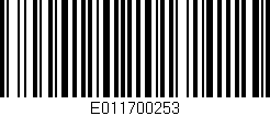 Código de barras (EAN, GTIN, SKU, ISBN): 'E011700253'