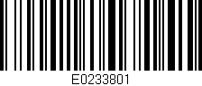 Código de barras (EAN, GTIN, SKU, ISBN): 'E0233801'