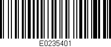 Código de barras (EAN, GTIN, SKU, ISBN): 'E0235401'