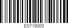 Código de barras (EAN, GTIN, SKU, ISBN): 'E0718000'