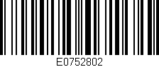 Código de barras (EAN, GTIN, SKU, ISBN): 'E0752802'