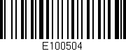 Código de barras (EAN, GTIN, SKU, ISBN): 'E100504'