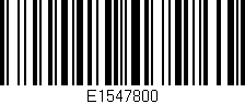 Código de barras (EAN, GTIN, SKU, ISBN): 'E1547800'
