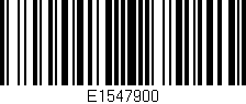 Código de barras (EAN, GTIN, SKU, ISBN): 'E1547900'
