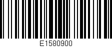 Código de barras (EAN, GTIN, SKU, ISBN): 'E1580900'
