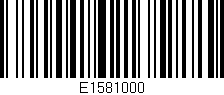 Código de barras (EAN, GTIN, SKU, ISBN): 'E1581000'