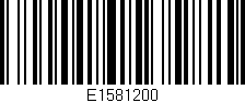 Código de barras (EAN, GTIN, SKU, ISBN): 'E1581200'