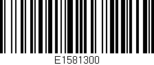 Código de barras (EAN, GTIN, SKU, ISBN): 'E1581300'