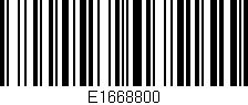 Código de barras (EAN, GTIN, SKU, ISBN): 'E1668800'