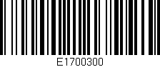 Código de barras (EAN, GTIN, SKU, ISBN): 'E1700300'