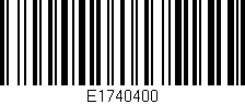 Código de barras (EAN, GTIN, SKU, ISBN): 'E1740400'