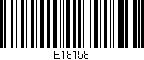 Código de barras (EAN, GTIN, SKU, ISBN): 'E18158'