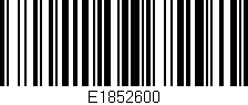 Código de barras (EAN, GTIN, SKU, ISBN): 'E1852600'