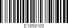 Código de barras (EAN, GTIN, SKU, ISBN): 'E1859100'