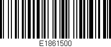 Código de barras (EAN, GTIN, SKU, ISBN): 'E1861500'