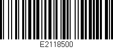 Código de barras (EAN, GTIN, SKU, ISBN): 'E2118500'