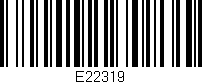 Código de barras (EAN, GTIN, SKU, ISBN): 'E22319'