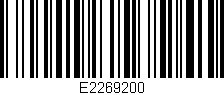 Código de barras (EAN, GTIN, SKU, ISBN): 'E2269200'
