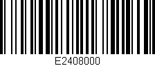 Código de barras (EAN, GTIN, SKU, ISBN): 'E2408000'