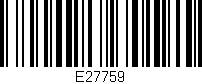 Código de barras (EAN, GTIN, SKU, ISBN): 'E27759'